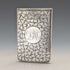 Estuche para tarjetas de plata de ley victoriano, 1897, mecanismo deslizante, 80 g, Henry Williamson