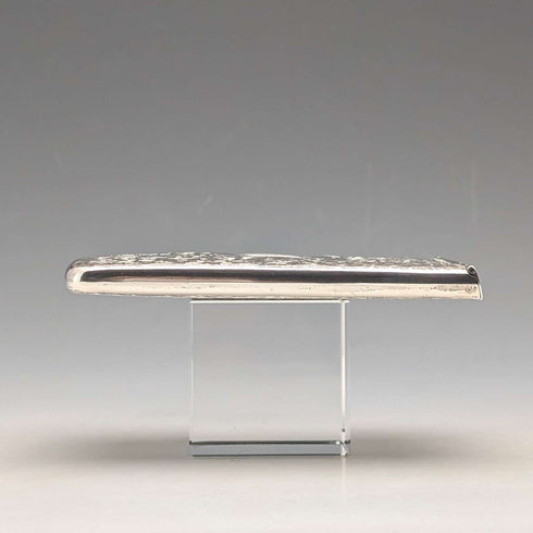 Estuche para tarjetas de plata de ley victoriano, 1897, mecanismo deslizante, 80 g, Henry Williamson