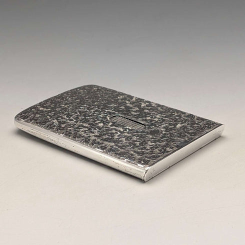 Estuche para tarjetas de plata de ley victoriano, 1897, mecanismo deslizante, 80 g, Henry Williamson