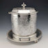 Antique British silver plate floral biscuit barrel
