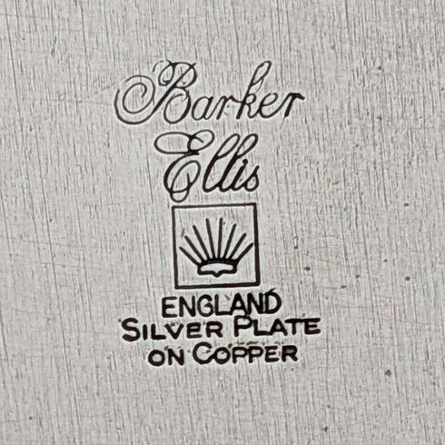 英国复古镀银椭圆形围栏托盘 宽28厘米 Barker Ellis