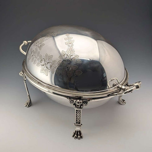 约1900年 英国古董 镀银早餐盘 无内盘 George Goodfellow