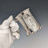 1854 British antique sterling silver mug with floral decoration, 163g, John Evans II
