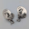 Gemelos de plata de ley con grabado de gallo, vintage británico de 1953, Deakin & Francis