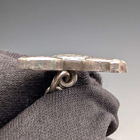Gemelos de plata de ley con grabado de gallo, vintage británico de 1953, Deakin & Francis