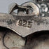 Colgante relicario vintage de plata de ley en forma de corazón con cadena de plata de ley, 7,3 g en total