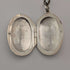 Vintage sterling silver oval locket pendant with sterling silver necklace, 10.4g total