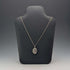 Vintage sterling silver oval locket pendant with sterling silver necklace, 10.4g total