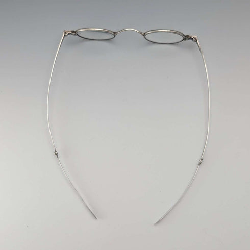 Antigüedad británica georgiana de principios del siglo XIX, gafas pequeñas de plata esterlina, Mary Ann Holmes