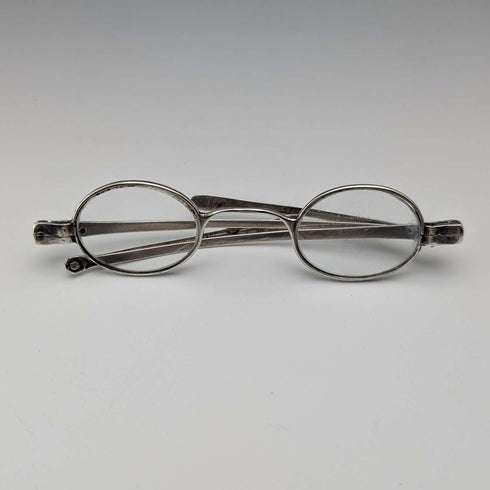 Antigüedad británica georgiana de principios del siglo XIX, gafas pequeñas de plata esterlina, Mary Ann Holmes