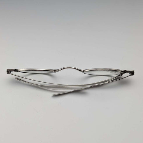 Antigüedad británica georgiana de principios del siglo XIX, gafas pequeñas de plata esterlina, Mary Ann Holmes