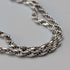 Collar de cadena trenzada de plata de ley vintage británica, 90 cm, 22,3 g, milor
