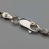 Collar de cadena trenzada de plata de ley vintage británica, 90 cm, 22,3 g, milor