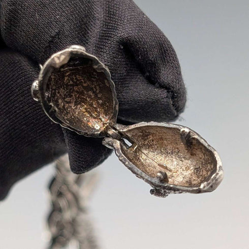 约1900年 英国古董纯银阿尔伯特表链 53克 鱼形挂饰