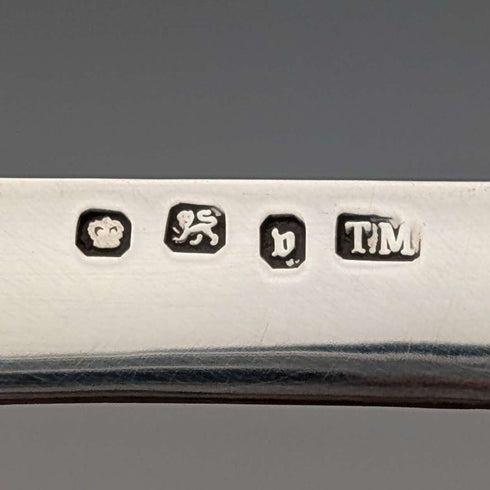 1913年 英国古董 珍珠母贝手柄 纯银刀片 折叠小刀 Thomas Marples