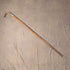 1919 British antique brown shaft dog head handle pure silver decorated walking stick 87cm Jonathan Howell