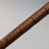 Circa 1921 British antique brown shaft, curved handle, pure silver decoration, walking stick, 88cm