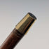 Circa 1921 British antique brown shaft, curved handle, pure silver decoration, walking stick, 88cm