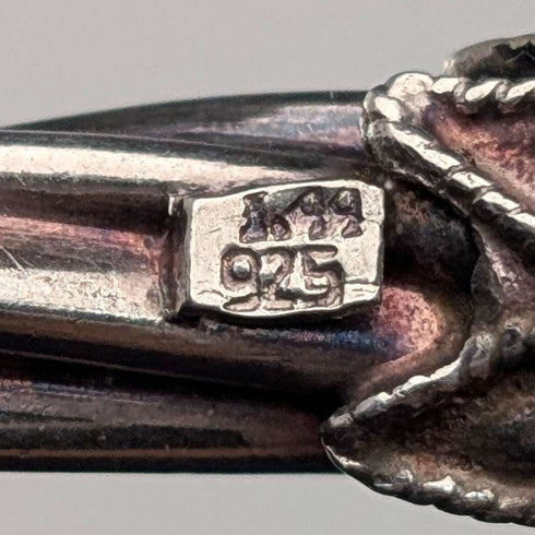 Vintage Sterling Silver Ram's Head Hinged Bangle Bracelet 42g