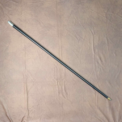 1900年頃 英国アンティーク ブラックシャフト 純銀製ロンデルハンドル ステッキ 90cm