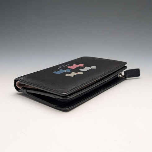 Radley London Black Cowhide Leather Bifold Wallet Scottish Terrier
