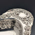 Cesta de plata chapada de la época victoriana tardía, estilo inglés antiguo, con asa móvil