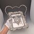 Cesta de plata chapada de la época victoriana tardía, estilo inglés antiguo, con asa móvil