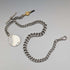 1895 British Antique Sterling Silver Albert Chain, 64g, Sterling Silver Soccer Medal Fob