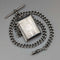 Cadena Albert de plata de ley antigua británica de 1920, 52 g, con petaca de plata de ley incluida.