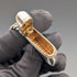 Cadena Albert de plata de ley antigua británica de 1920, 52 g, con petaca de plata de ley incluida.