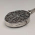 Colgante guardapelo ovalado de plata de ley vintage británica con cadena de plata de ley, 38g en total, CHC