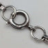 Colgante relicario ovalado de plata de ley vintage británica con cadena de plata de ley, 19 g en total DJ