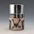 1893 British Antique Silver Lid Imari Pattern Ceramic Bottle Jar by Saunders & Shepherd