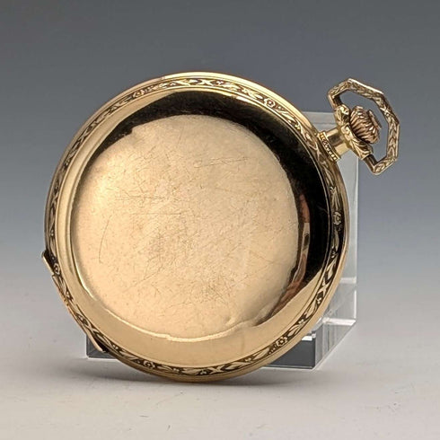 约1930年 芝柏(Girard-Perregaux)怀表 18K金猎表壳 运转良好 附皮盒