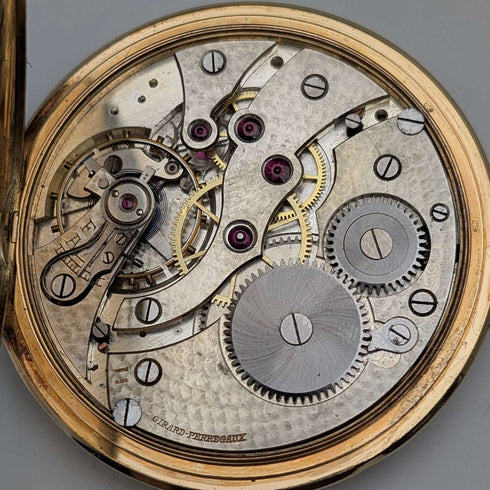 约1930年 芝柏(Girard-Perregaux)怀表 18K金猎表壳 运转良好 附皮盒