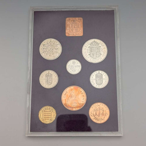 1970年 英国 貨幣制度10進法化前 硬貨コイン8枚セット Royal Mint
Set de 8 monedas del Reino Unido, anterior a la decimalización, 1970, Royal Mint