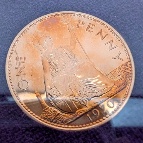 1970年 英国 貨幣制度10進法化前 硬貨コイン8枚セット Royal Mint
Set de 8 monedas del Reino Unido, anterior a la decimalización, 1970, Royal Mint