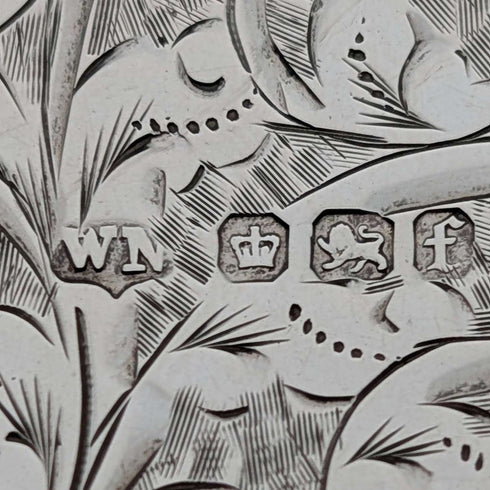 1898年 英国アンティーク 純銀製 シガレットケース 69g William Neale