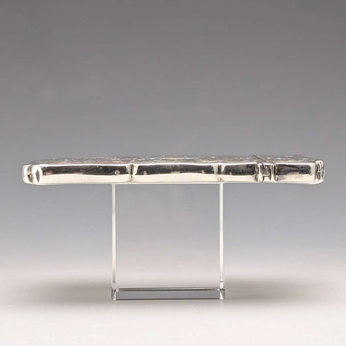 Estuche para tarjetas de plata esterlina, grabado estilo pergamino, Reino Unido, 1900, 71 g, George Unite