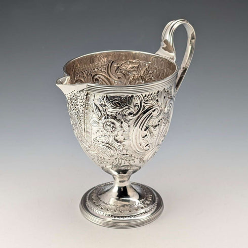 Jarra para crema de plata esterlina antigua británica de 1792, 170 g, Robert Hennell I