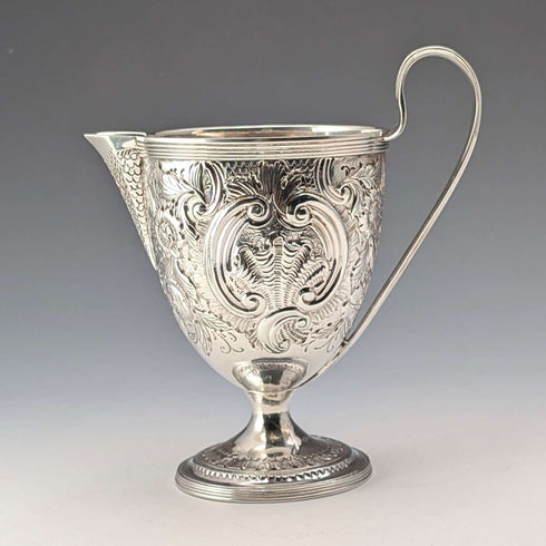 Jarra para crema de plata esterlina antigua británica de 1792, 170 g, Robert Hennell I