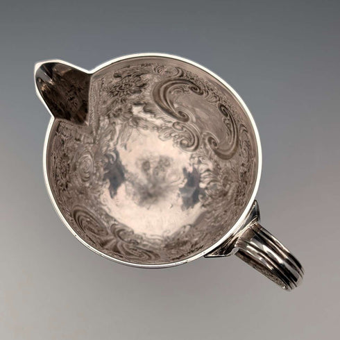 Jarra para crema de plata esterlina antigua británica de 1792, 170 g, Robert Hennell I