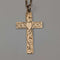 Antique 9ct gold cross pendant with 9ct gold necklace chain