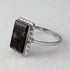 Vintage sterling silver signet ring with brown agate base (size 14)