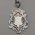 Cadena Albert de plata de ley, eslabones de fantasía, antigüedad británica de alrededor de 1894, 44 g, con medalla-fob de plata de ley