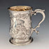 Taza de plata de ley con decoración floral, Jorge III, Gran Bretaña, 1765, 201 g, Walter Brind