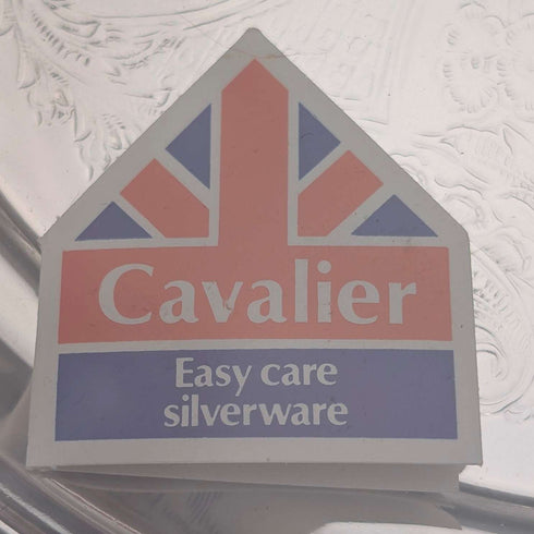英国复古镀银圆形托盘 直径21cm Cavalier 未开封