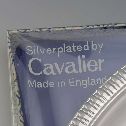 英国复古镀银圆形托盘 直径21cm Cavalier 未开封