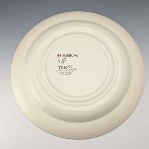 Pair of British Vintage Meakin Trend Hedgerow Pattern Dinner Plates, 27cm Diameter
