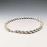 Collar de cadena trenzada extragruesa de plata esterlina vintage británica, 42 cm, 37,9 g, DN